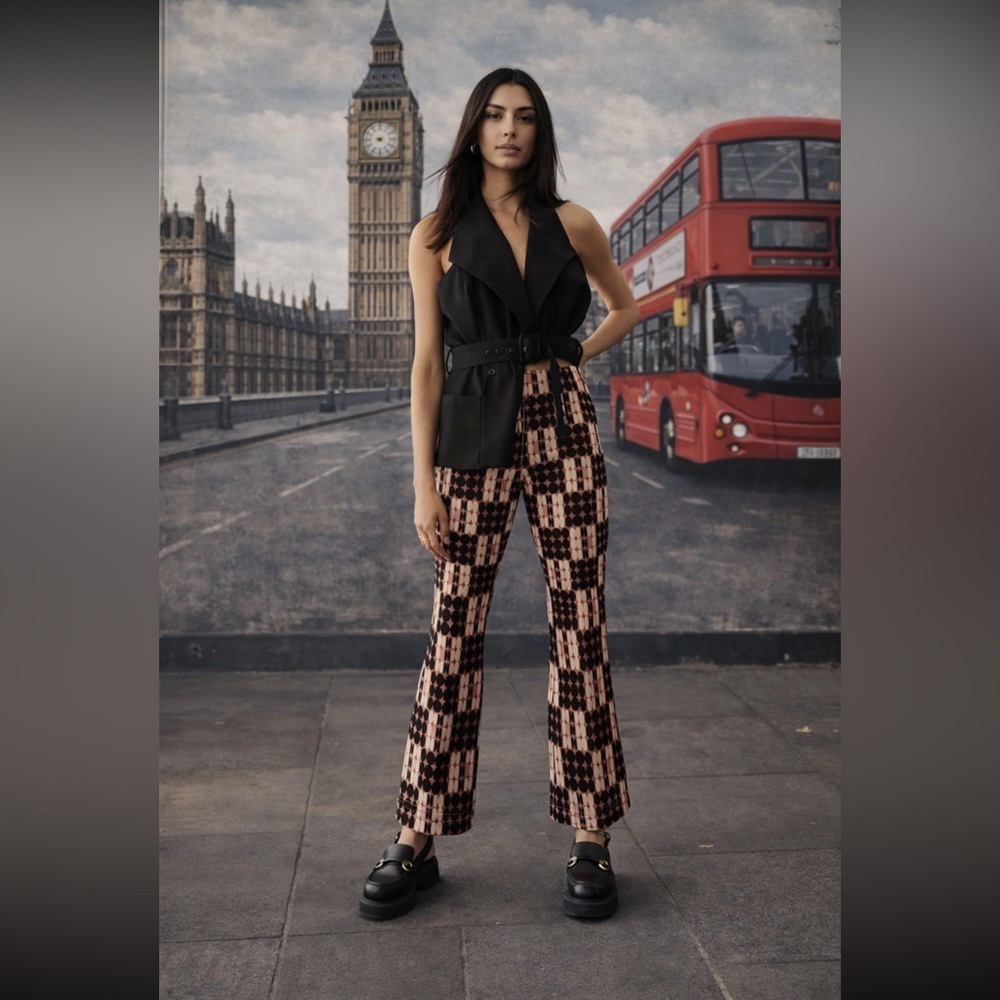 Anthropologie NWT The Margot Kick-Flare Cropped Trousers by Maeve size XS